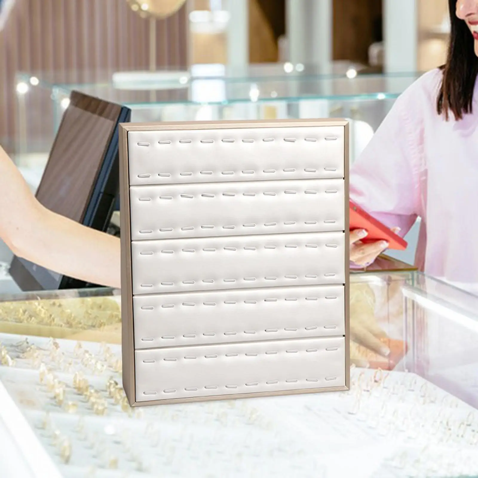 Jewelry Display Holder Vertical Large Capacity Jewelry Stand Jewelry Organizer for Home Countertop Shop Jewelry Store Dresser