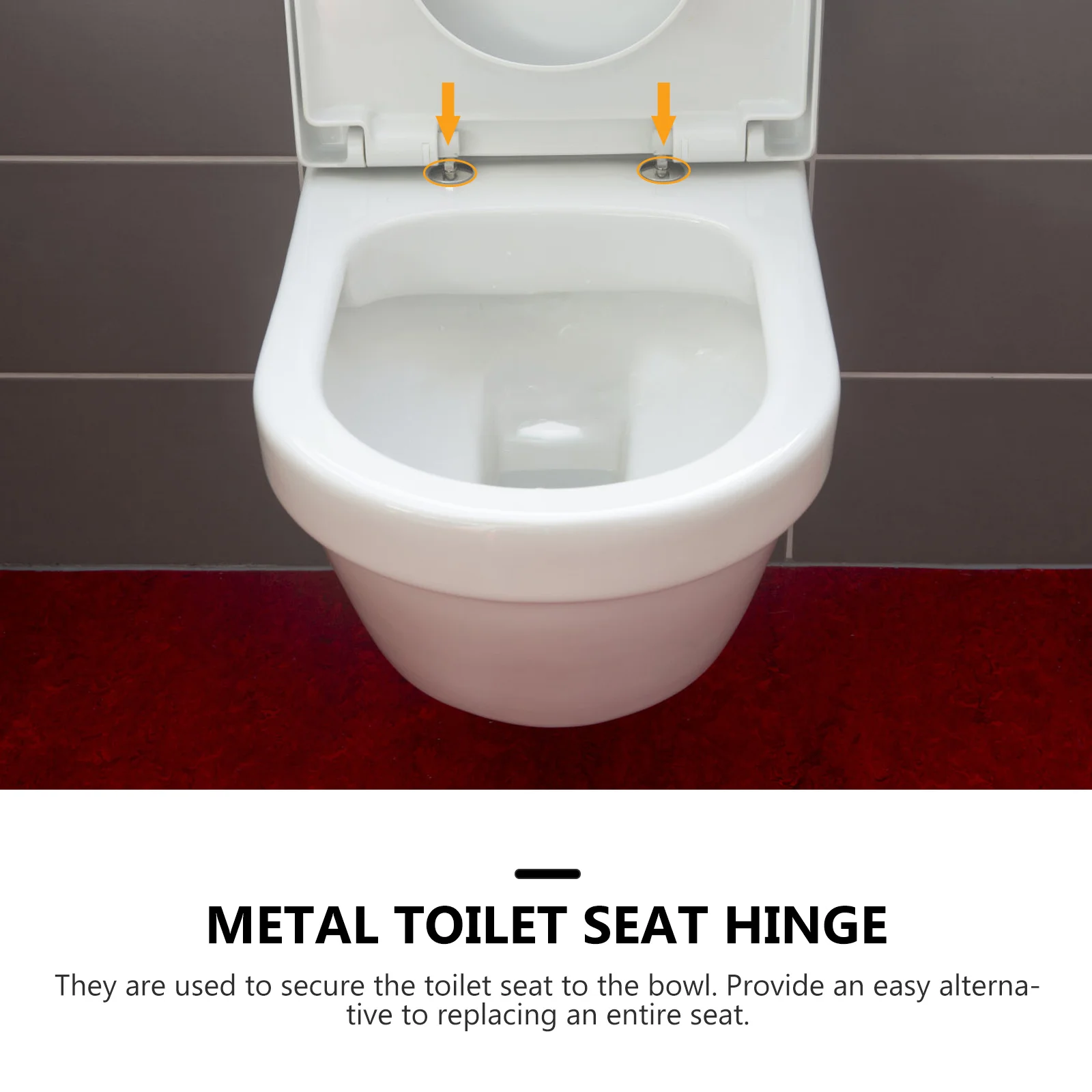 

2Pcs Toilet Seat Installation Screws Universal Replacement Bolts with Hinges Pads Easy Fixing Kit for Toilet Seat Cover