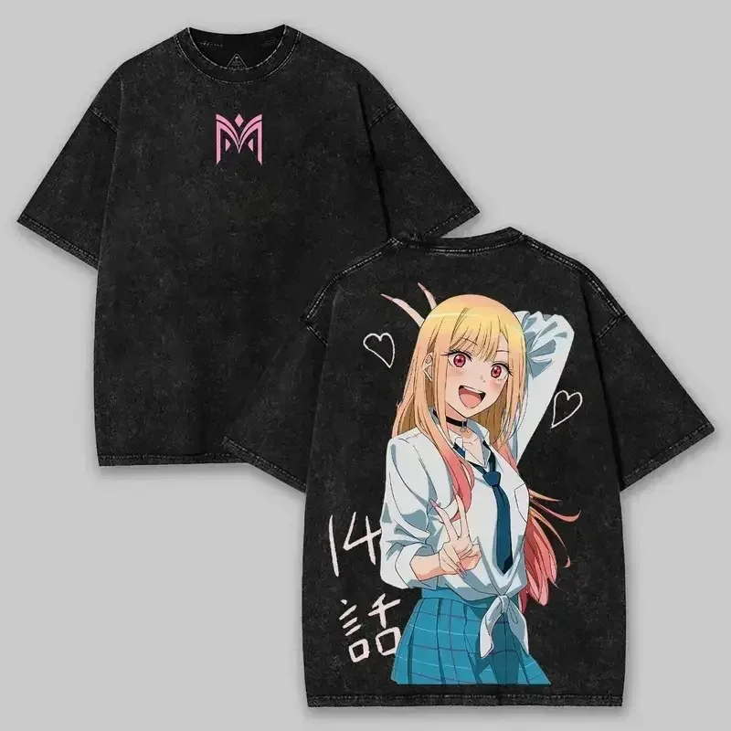 Nova Camiseta Oversize 2026 My Dress-Up Darling Kitagawa Marin com Estampa Gráfica Kawaii, Confortável e Casual para Homens e Mulheres - Coleção Verão