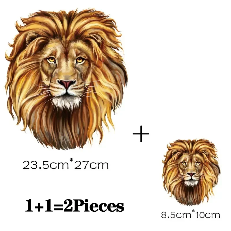 2Pcs/Lot Anime Lion King Iron On Patches Ironing Applications For Clothing Heat-Adhesive Thermal Transfer Fusible Stickers DIY