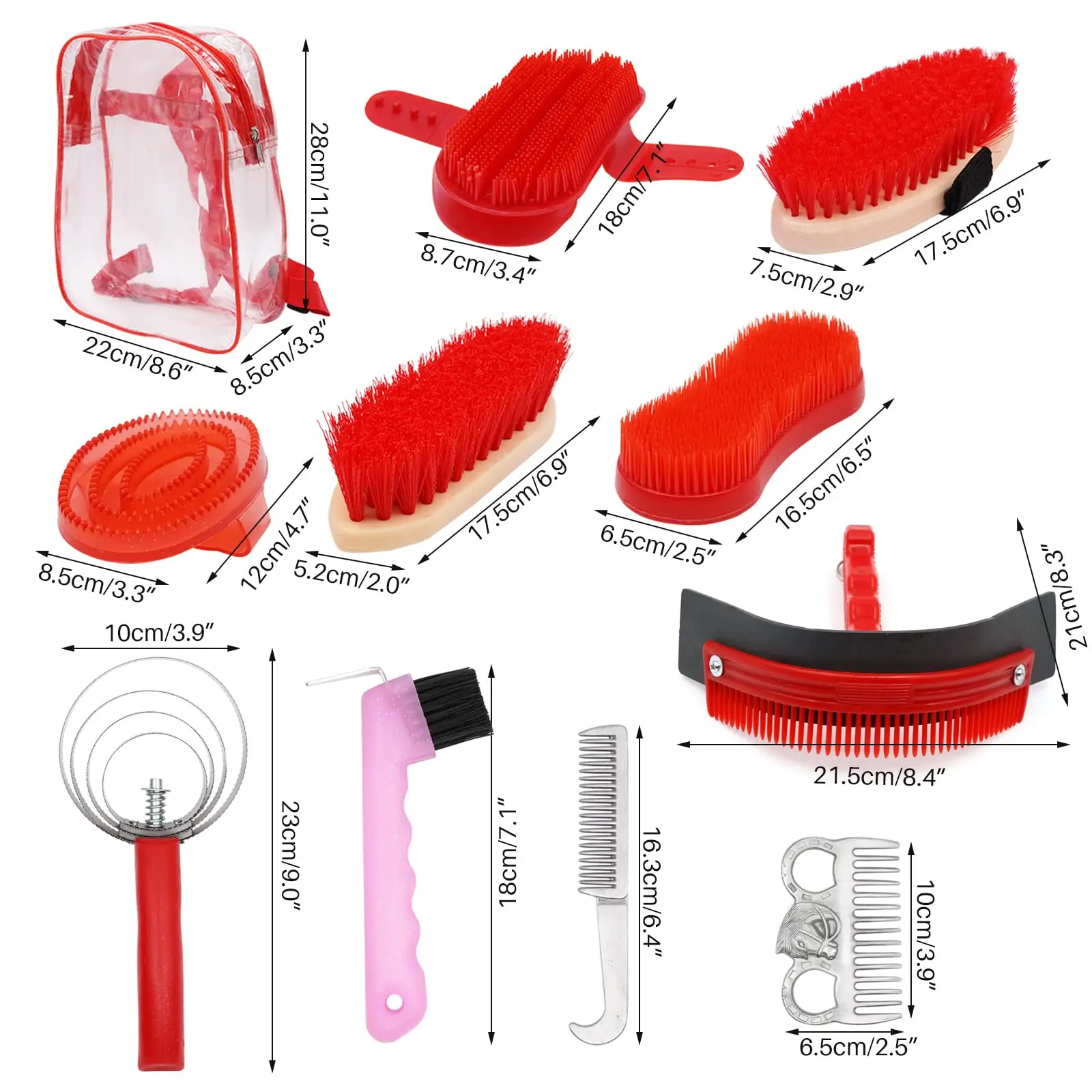 

Легкая портативная сумка для хранения инструментов для ухода за лошадьми, набор для чистки конюшен