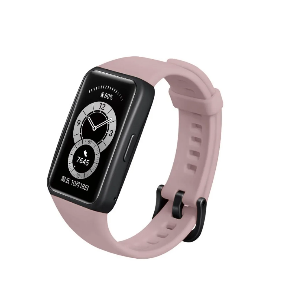 

Portable TPU Watch Strap Breathable Replacement Bracelet Smart Watch Accessories Watchband for Huawei Band 6/Honor Band 6