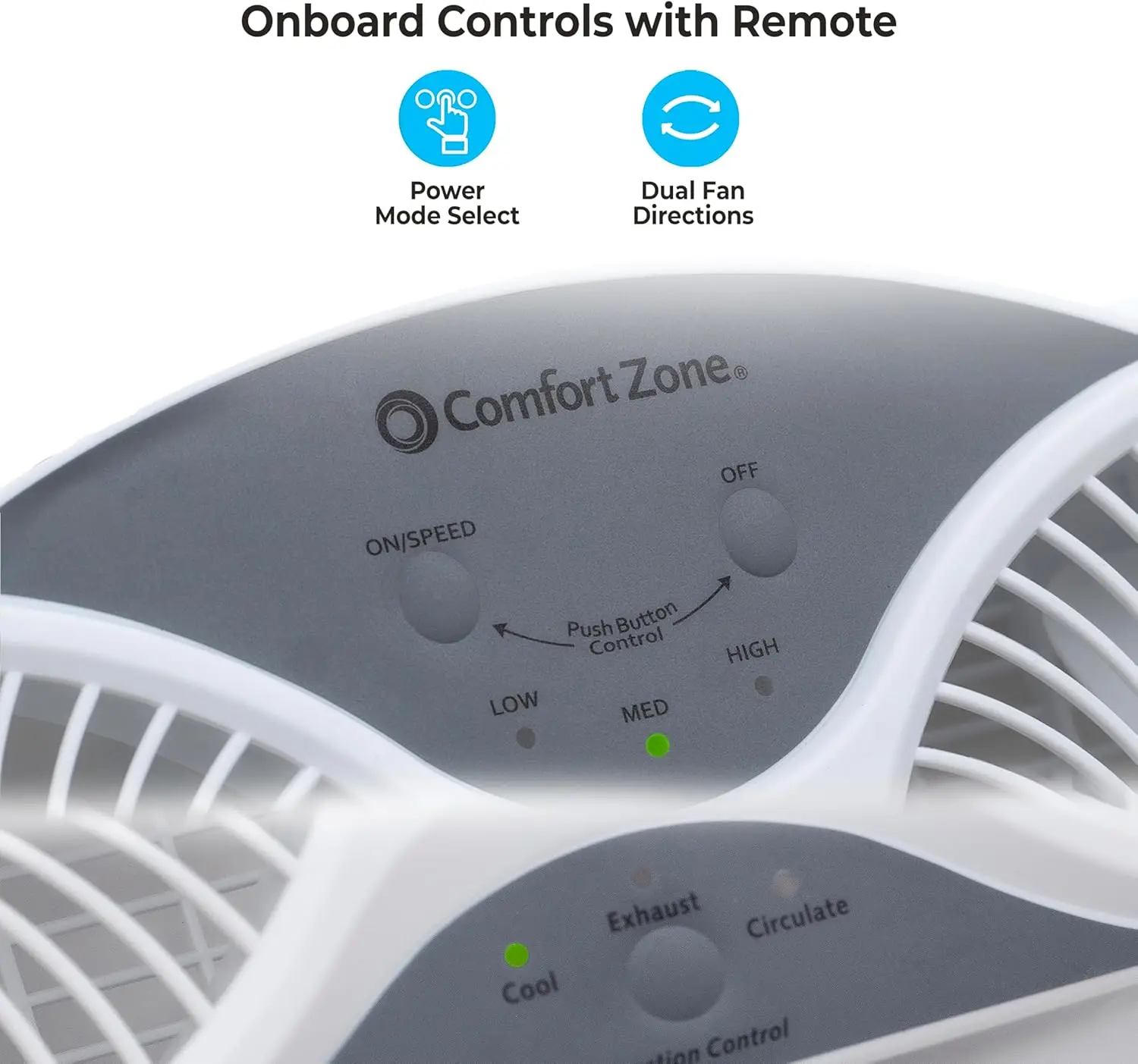 Twin Window Fan with Remote, Adjustable Width, 3 Speeds & Functions for Home Office Cooling