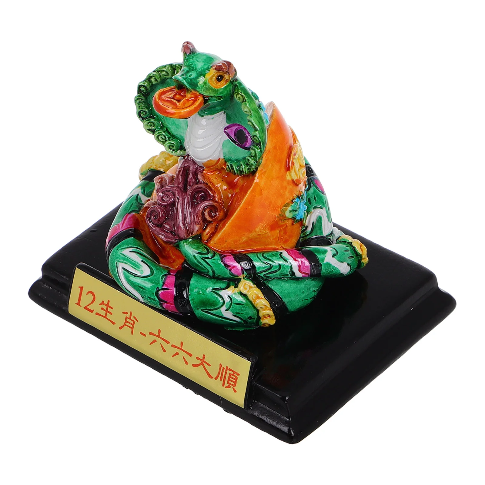 

Year of The Snake Painted Ornaments Mini Figurines Handicraft Kaleidoscope Resin Animals Statue Crystal Twinkling