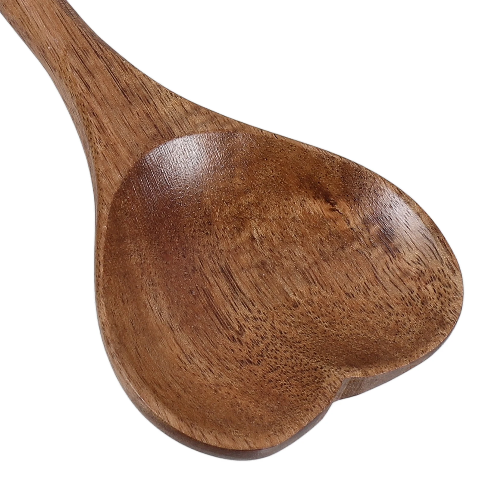 

1pcs Heart Shape Wooden Spoon Coffee Stirring Dessert Soup Small Kitchen Scoop Reusable Wood Teaspoon For Home Coffee Shop Use