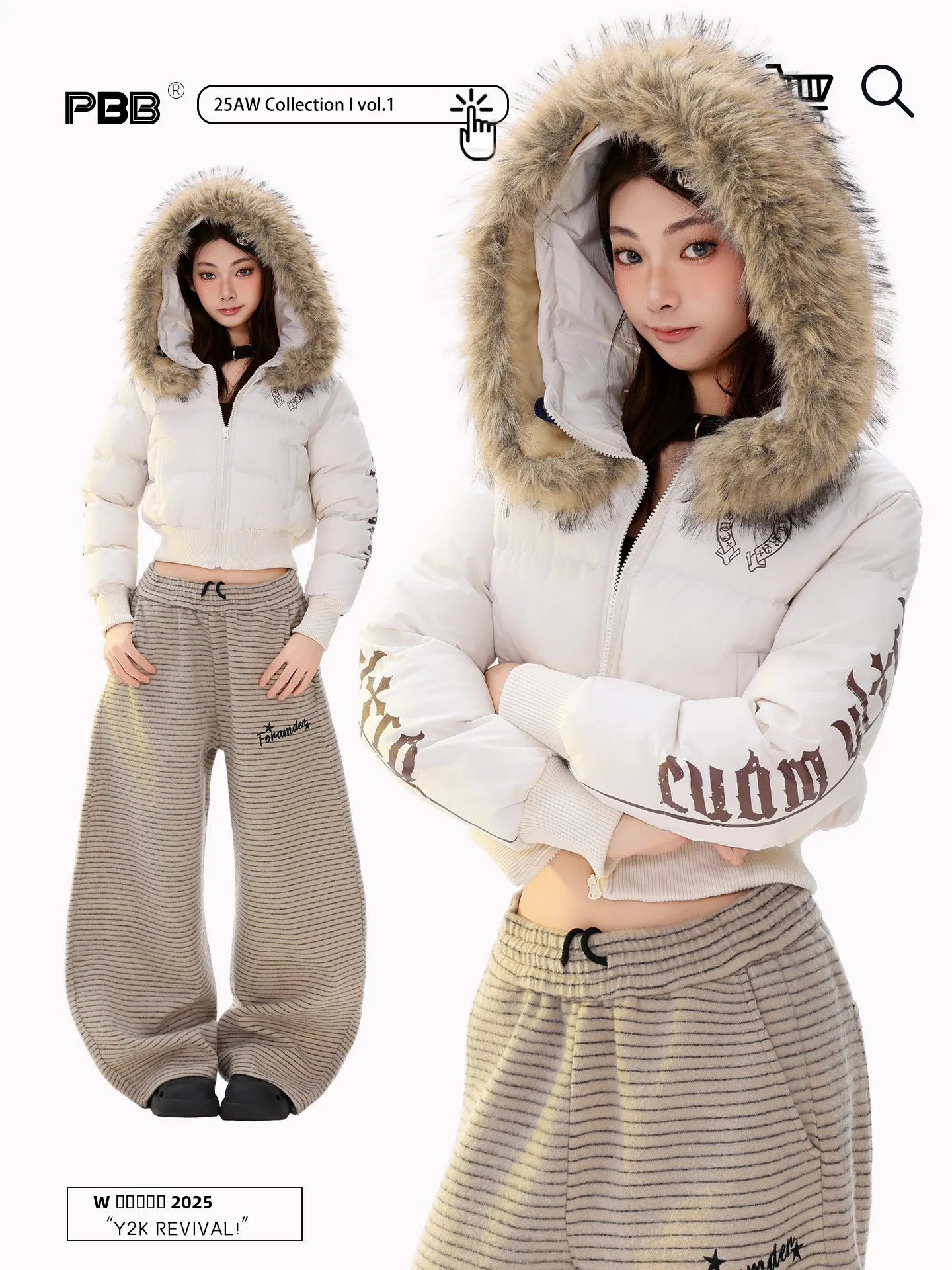 

Женская хлопковая куртка Pbb Thiened Bread с готическим буквенным принтом, вощеным воротником, в уличном стиле, свободного кроя, на молнии