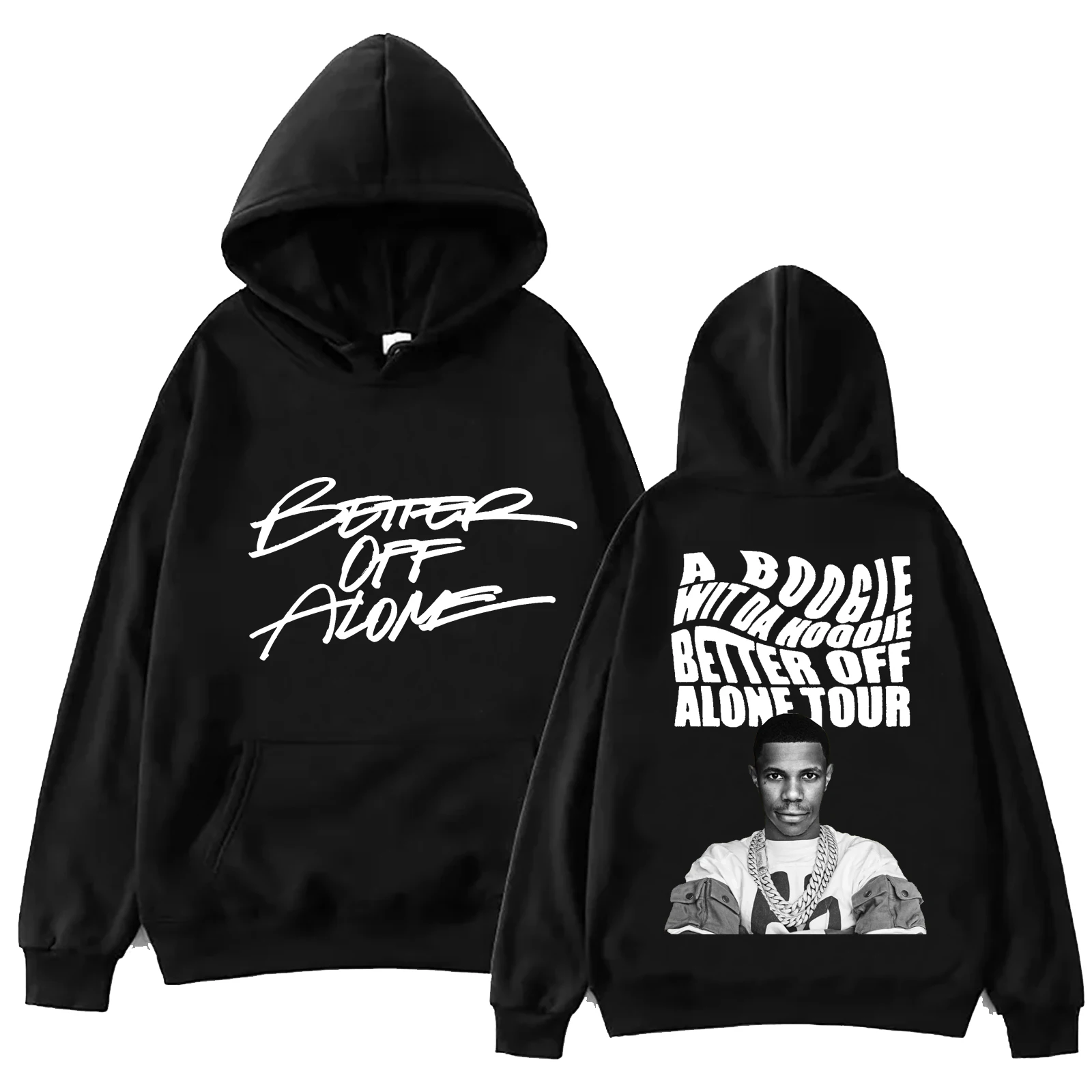 A Boogie Wit Da Hoodie  Better Off Alone Tour 2024 Hoodie Tops Long Sleeve Regular Sweatshirt Music Fans Gift Spring Summer