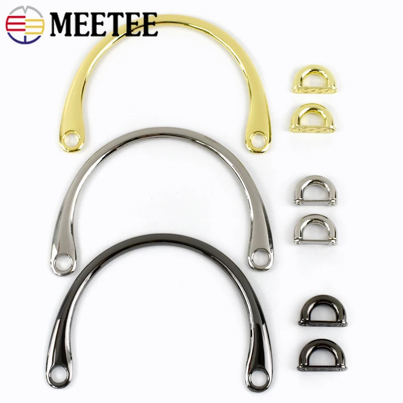 

2/4Pcs Metal Buckle for Bags Handles Woven-Bag Handle U Shape Purse Frames Handbag Brackets DIY Sewing Hardware Accessories