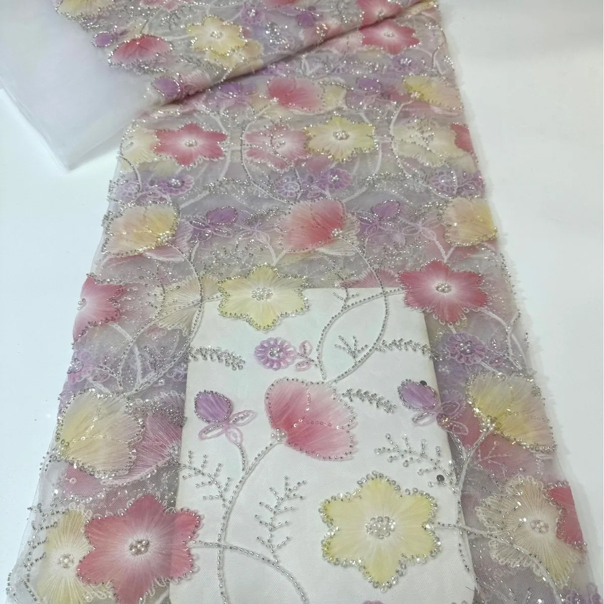 

French Gold Thread Rose Lace Fabric, Green Embroidered Tulle for Cheongsam Evening Dress DIY Women Apparel Sewing Supply