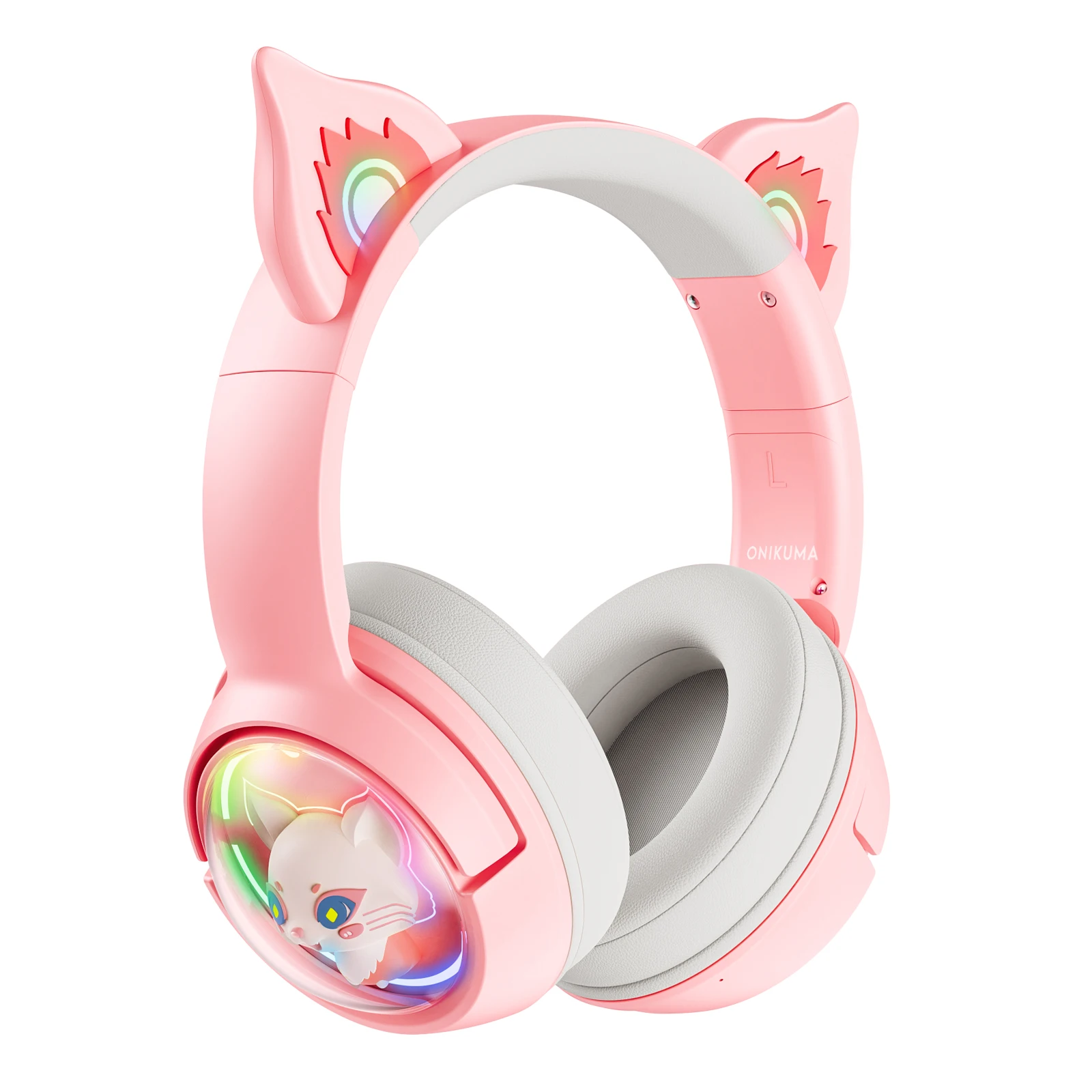 New B5 Wireless Gaming Headset With RGB Lighting Cute Pet Spaceship Bluetooth Headphones HD Mic HiFi Stereo Sound Game Headset