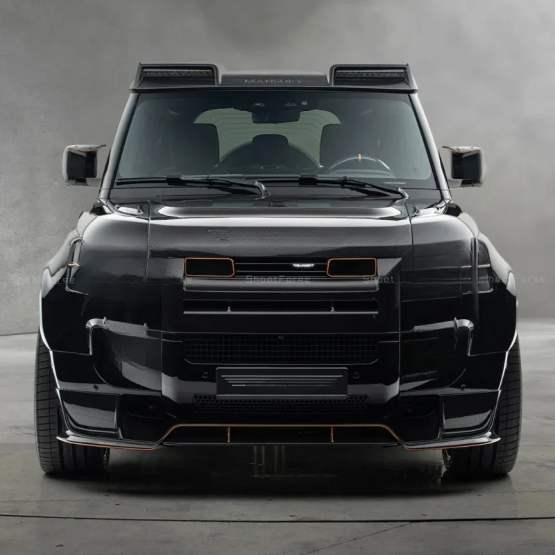 Dry Carbon Front Lip Side Skirt Rear Lip Rear Wing Wide Body Kit Full Set Polished Finish for 2020+ Defender