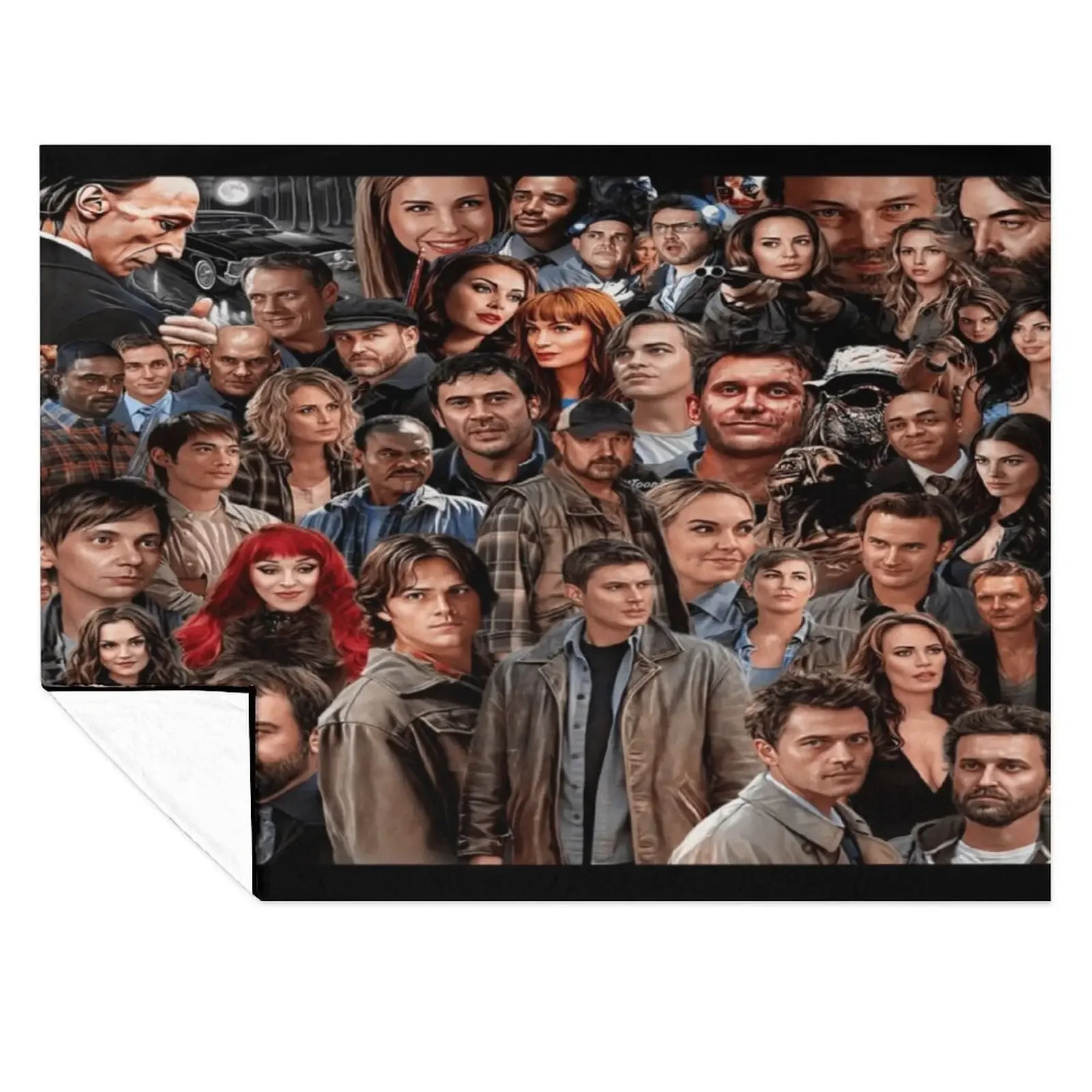 

Collage Of Supernatural Throw Blanket Travel Furry for winter Sofa Quilt Blankets