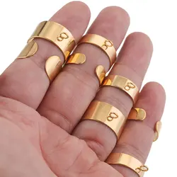 10pcs stainless steel gold-plated adjustable rings blank set with jump rings for DIY jewelry craft parts making materials