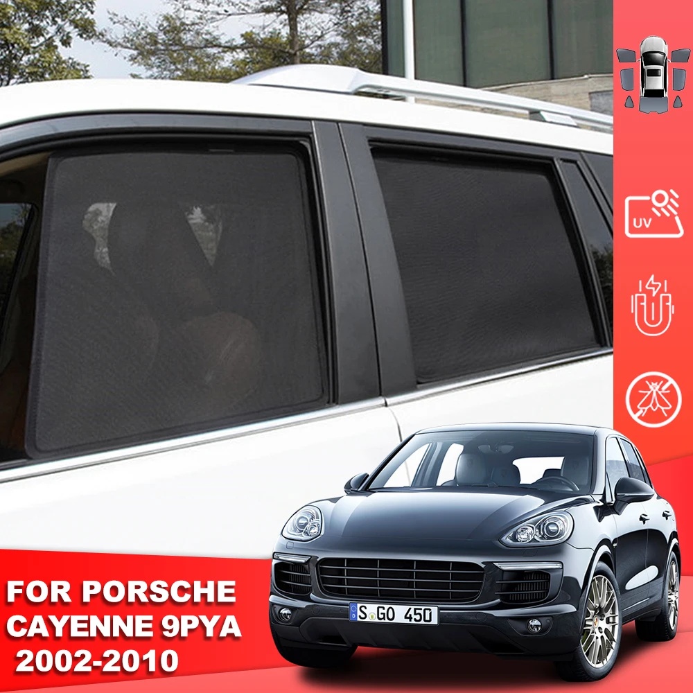 

For Porsche Cayenne MK1 2002-2010 Magnetic Car Sunshade Shield Front Windshield Curtain Rear Side Baby Window Sun Shade Visor