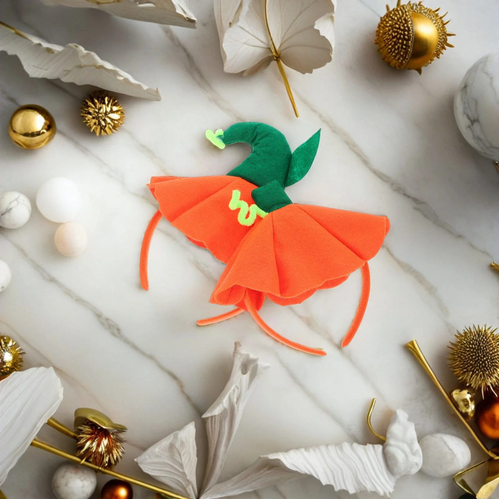 Diadema de calabaza para niños, 2 uds., uso en fiesta de Halloween, tocado cómodo para Festival, sombrero de calabaza para Cosplay, decoración de Aro para el pelo