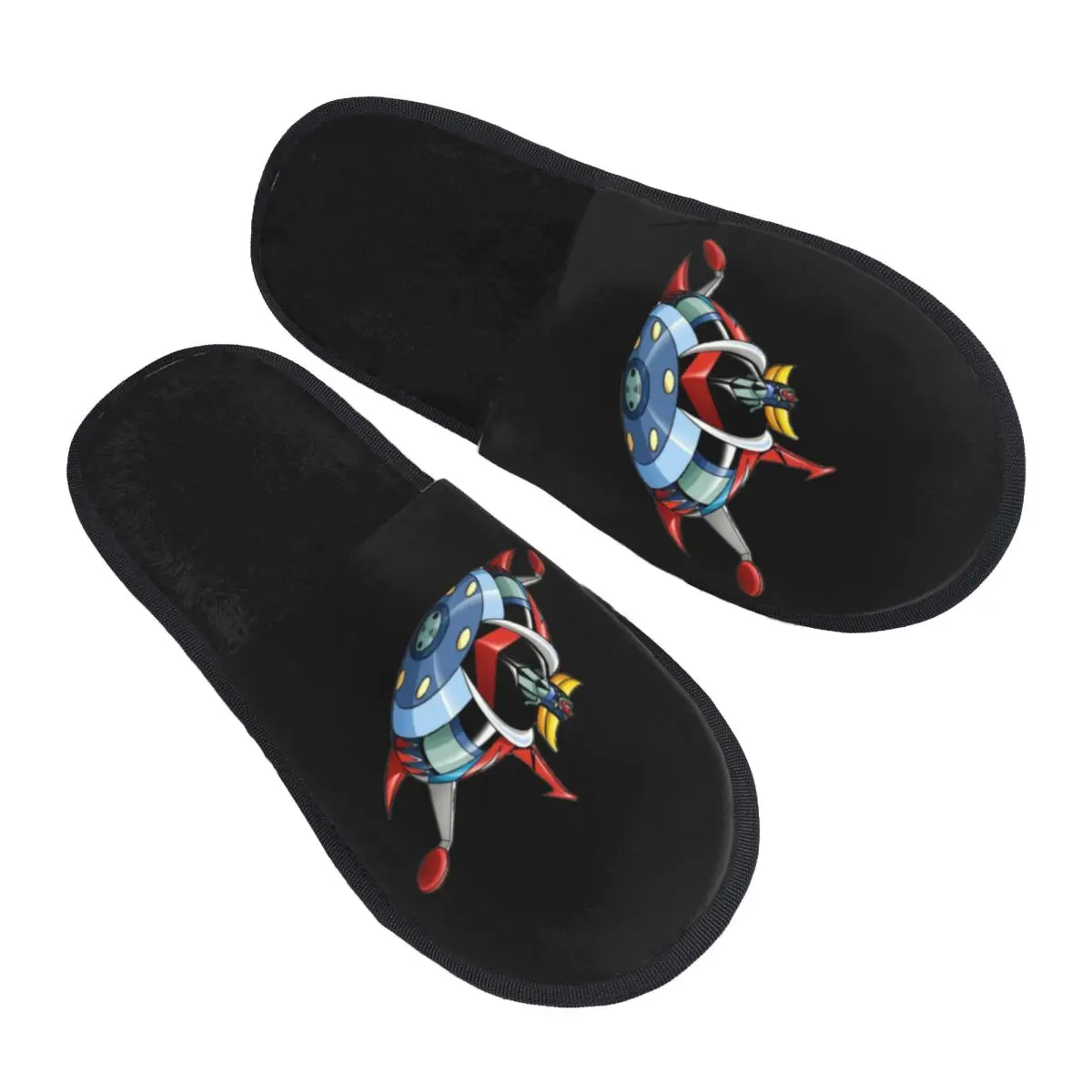 Custom UFO Robot Grendizer Goldrake House Slippers Women Soft Memory Foam Anime Manga Slip On Hotel Slipper Shoes