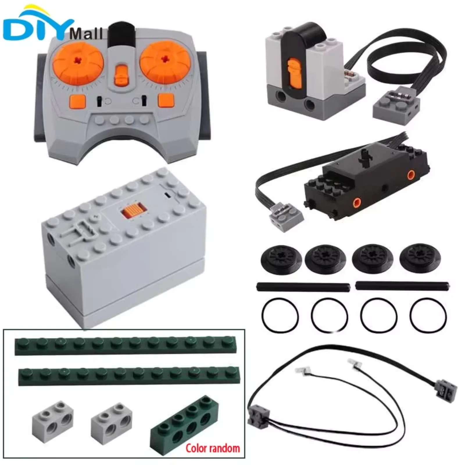

Technical Parts Train Motor 88002 MOC Pack Power Function Battery Box Track Set