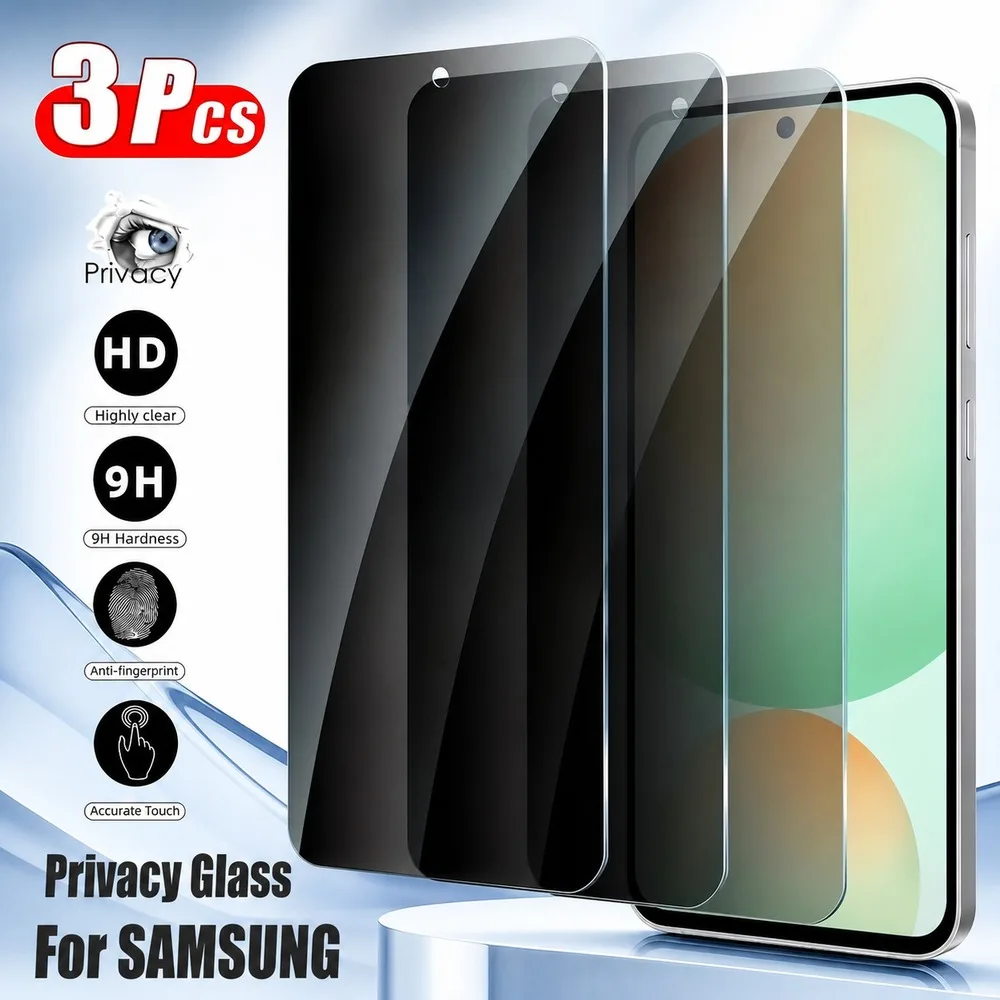 3PCS Privacy Tempered Glass For Samsung Galaxy F13 F14 F15 F16 F17 Anti Spy Screen Protector For Samsung Galaxy F22 F23 F34 F36