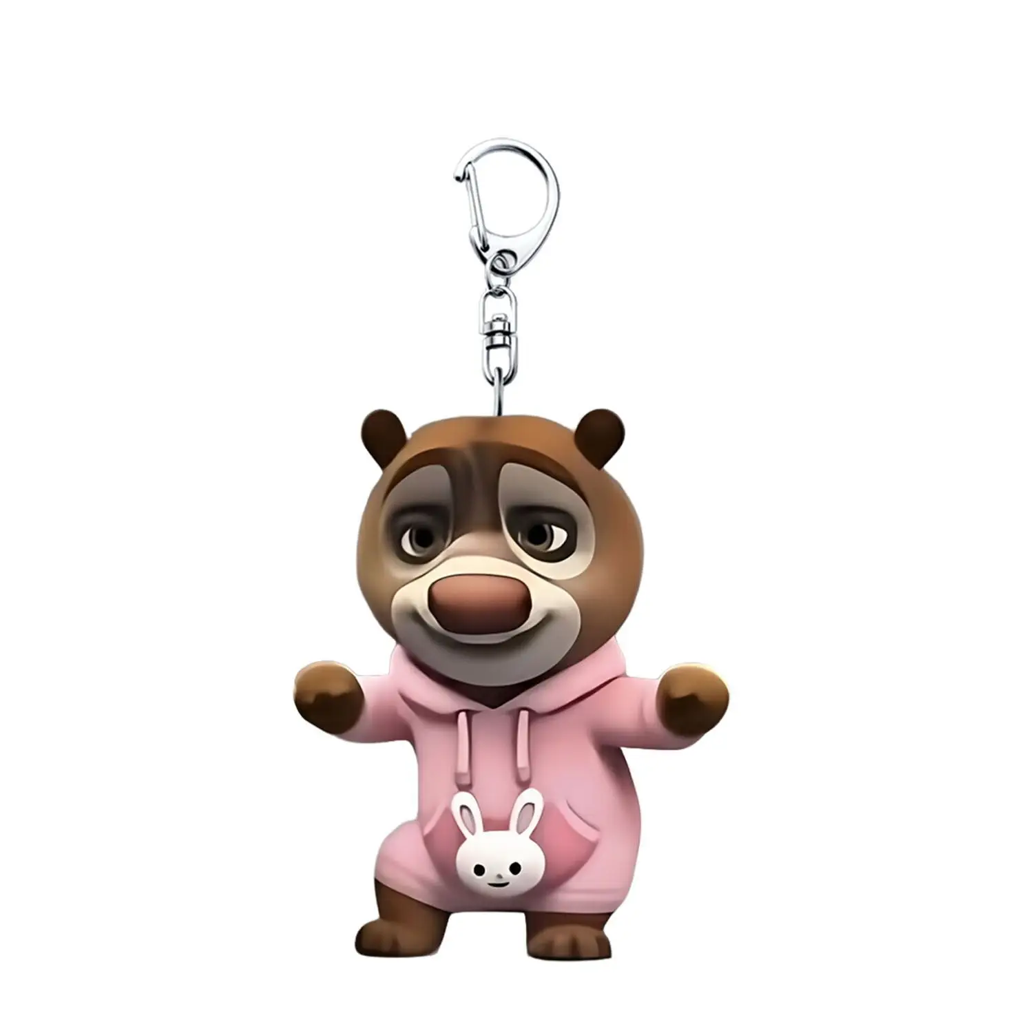 3psc roze konijn beer creatieve animatie merchandise acryl sleutelhanger grillige abstracte rugzak charme cadeau voor vrienden