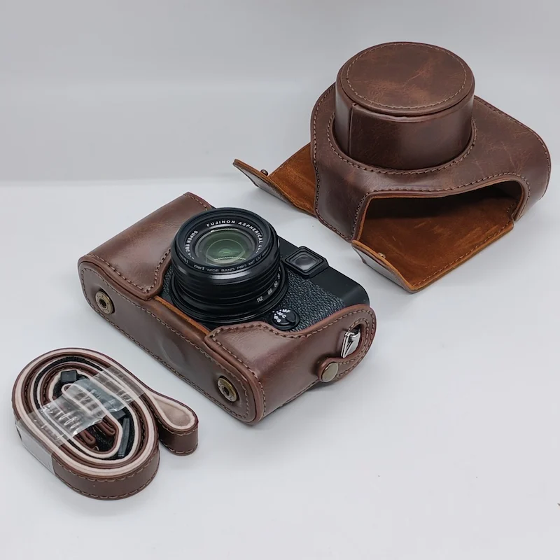 PU Leather Camera Hard Case Bag Cover For Fujifilm Fuji X10 X20