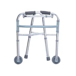 Stainless Steel Elderly Walker Walking Cane Walker Aid Non-slip Four-legged Help Handrail Frame Rehabilitation Walking