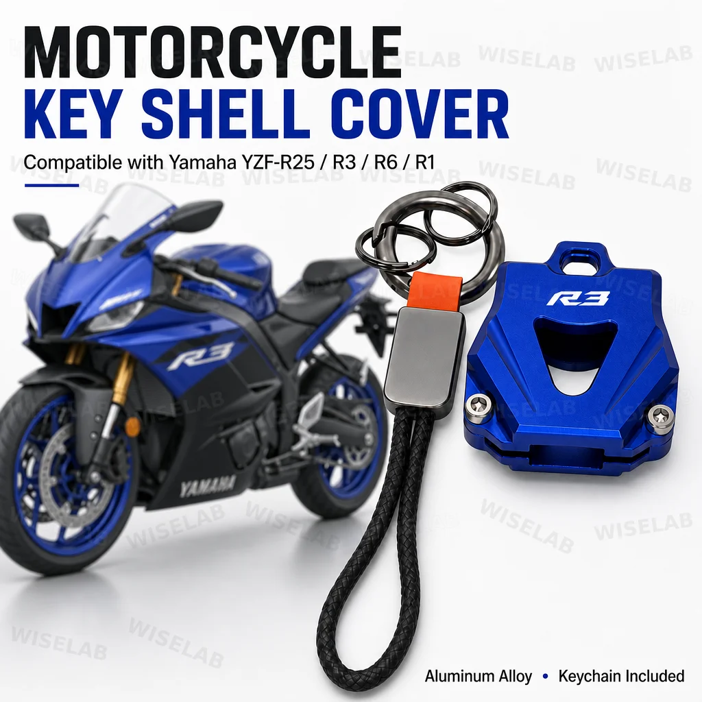 Motorcycle Accessories CNC Key Cover Cap Creative Products Keys Case Shell For Yamaha YZFR25 YZFR6 YZFR3 YZFR1 YZF R25 R6 R3 R1