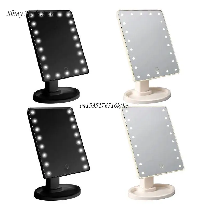 for Touch Screen Makeup Mirror with Light Desktop 360° Rotatable Make Up Mirror Dropship