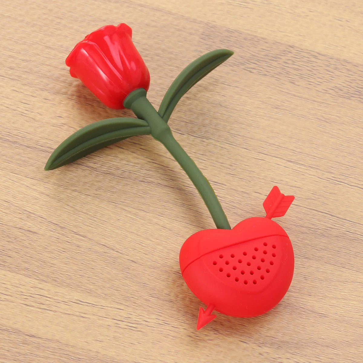 

Tea Filter Vibrant Color Strainer Home Kitchen Gadget Infuser Maker Rose Flower Silicone Red