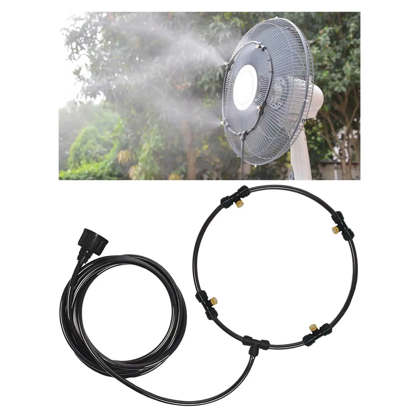 Fan Misting Kit for a Cool Patio Water Mister Spray Fan Mister