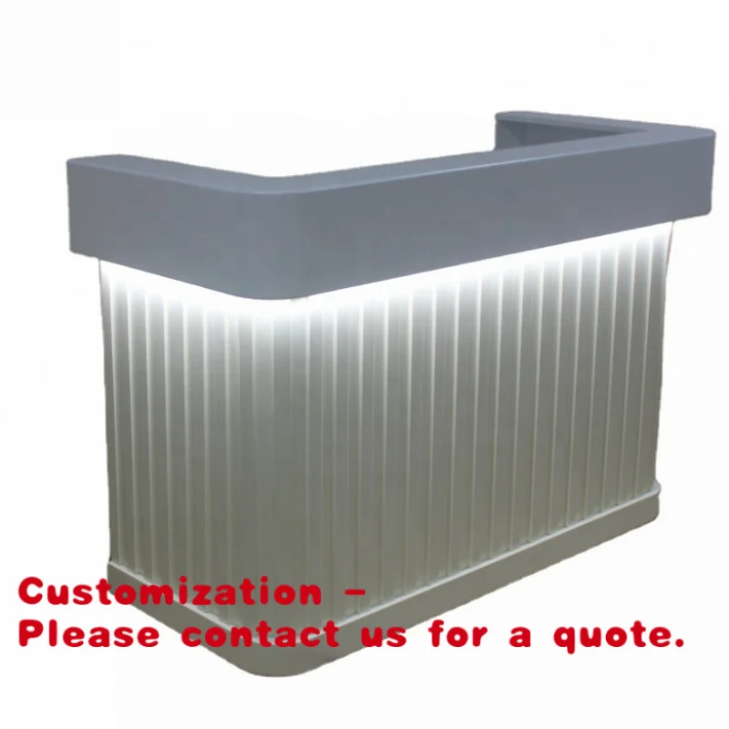 

Customize.Wallybeauty Beauty Spa Gold Front Desk Salon White Reception Desk