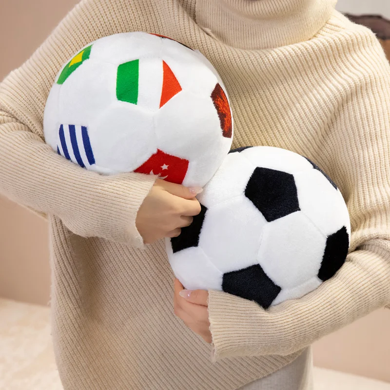15/20/25cm Niedliche Fußball-Plüschpuppen Kawaii Ball mit Bunter Nationalflagge Gefülltes Weiches Kissen Fußball-Plüschtier – Detail 12