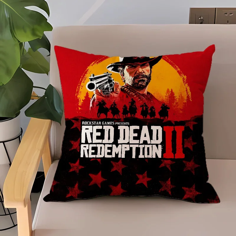 Red Dead Redemption Decorative Pillowcase Decor 40x40 Cushion Cover 45x45 Cushions Covers Pillowcases 50x50 Pillow Cases 45*45 ×