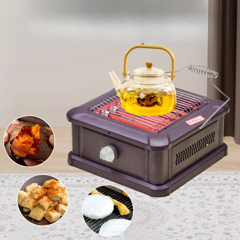 Small Quick Heating Heater,Multi Scene Single Side Fireplace,Quick Heating Home Foot Warmer,Quartz Tube Heating