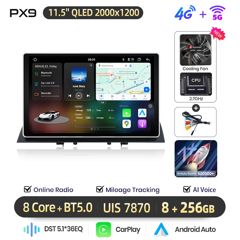 AWESAFE Draadloze CarPlay Android Auto Radio voor Mazda 6 2002-2008 GPS Navigatie Plug and Play met SWC RDS DSP Auto Multimedia 2din