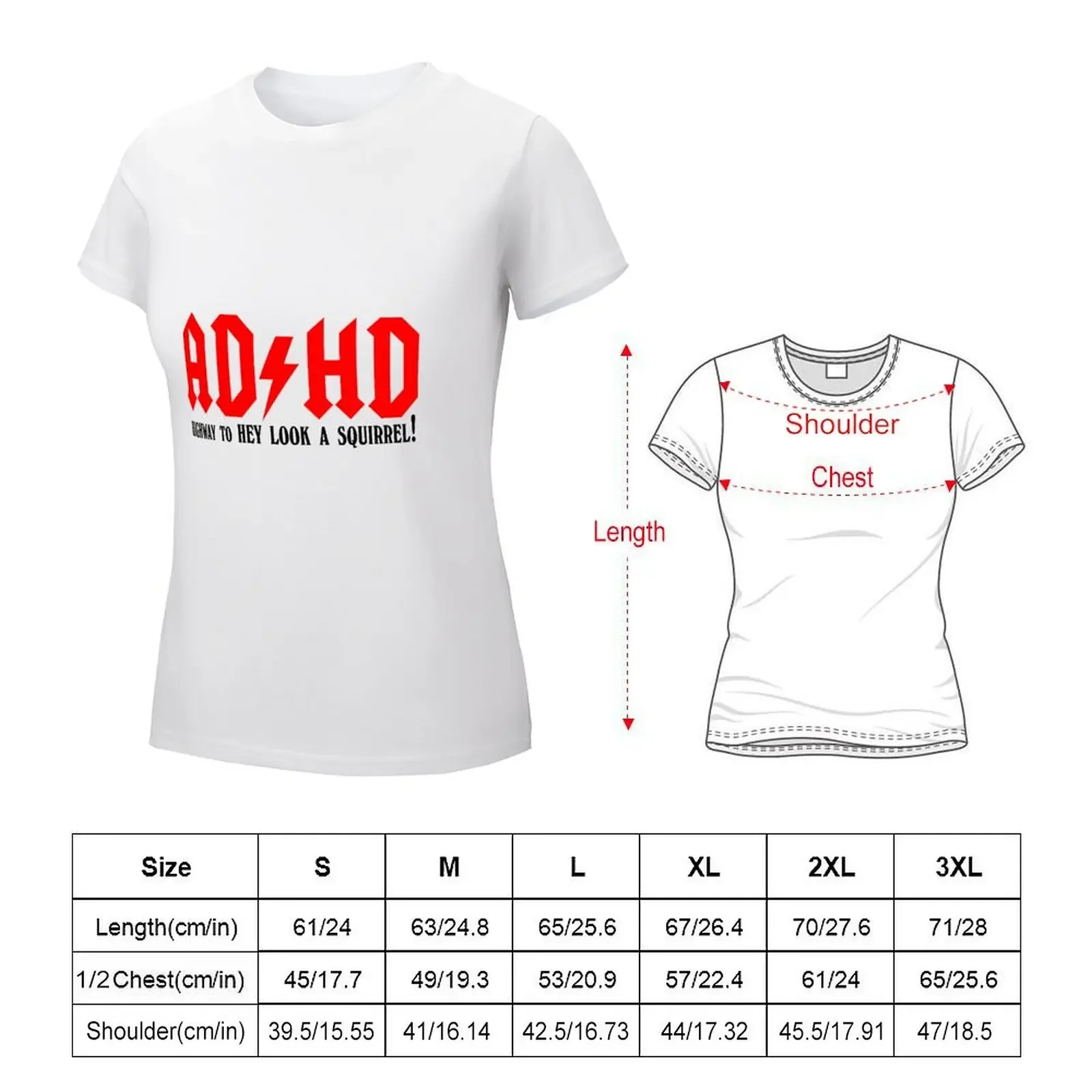 ADHD Highway to Hey look a squirrel T-shirt hippie clothes summer tops Women's tops