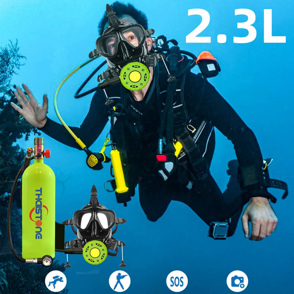 THAISTONE - 2.3L Scuba Diving Gas Cylinder 2.3L Used For Snorkeling, Underwater Exploration, And Backup Air Source