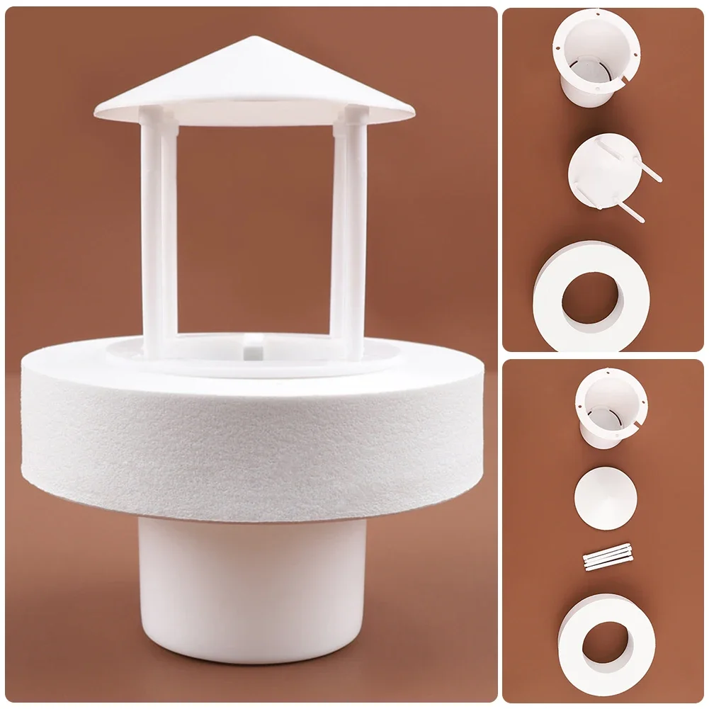 العائمة ضباب موزع صانع ضباب صغير مصباح ليد العائمة البخاخ ABS مبيد نافورة الماء لحمام سباحة صغير بركة خزان الأسماك