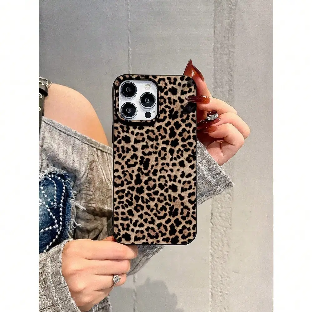 La funda de teléfono anticaída con estampado de leopardo para iPhone 17 16 15 14 13 12 11Pro Max Plus es adecuada para regalos de cumpleaños