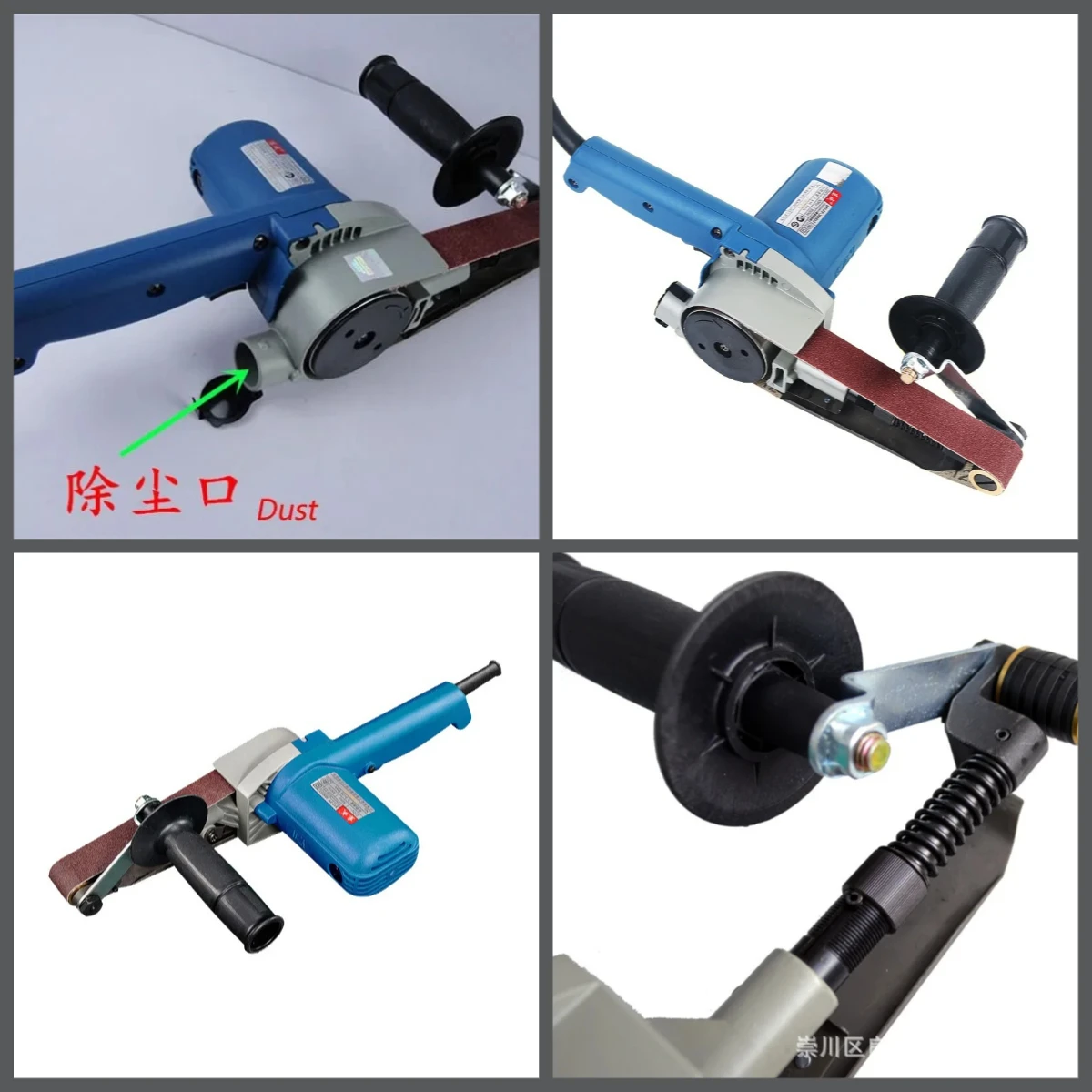 550W High Power Variable Speed Belt Sander - 30*533mm, 220-240V Woodworking Tool + 10pcs Sandpaper