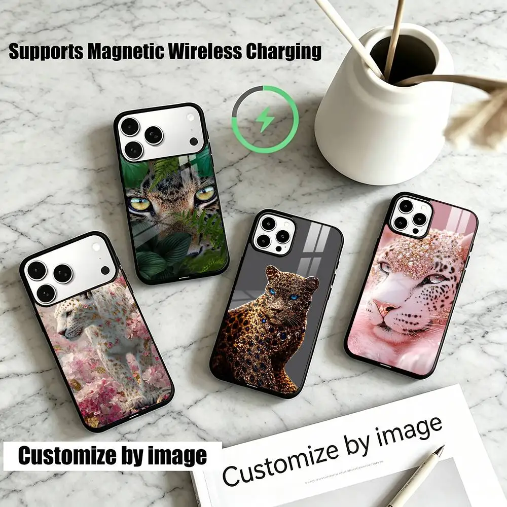 Animal Fortune L-Leopards Phone Case For iPhone18,17,16,15,14,13Plus,Pro Supports Magnetic Wireless Charging