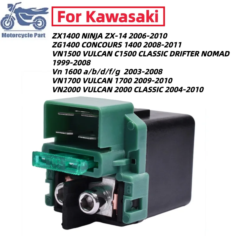 Relais de démarreur de moto pour Kawasaki ZX1400 NINJA ZX-14 ZG1400 ZX 1400 14 VN1500 VN1600 VN1700 VN2000 VULCAN 1500 1600