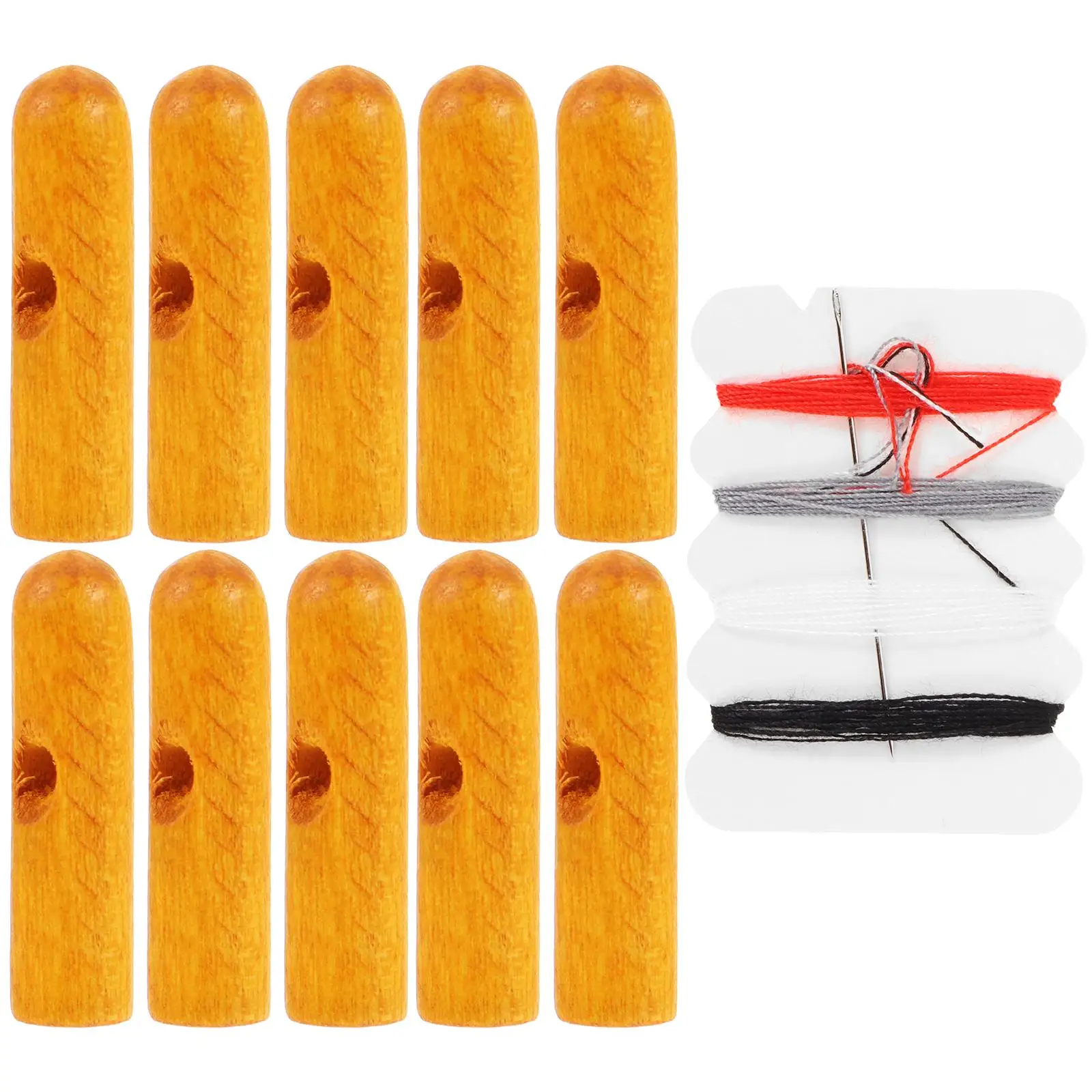 

10 Pcs Wooden Tail Beads 3mm Lemon Yellow for Folding Umbrella Repair Parts Bone Covers Accessories Replacement