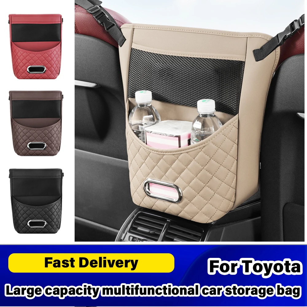 

Car Armrest Box Storage Bag Auto Middle Seat Hanging Handbag Accessories For Toyota Camry 40 Rav4 Corolla E150 Land Cruiser 200