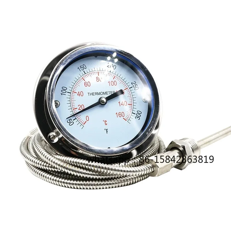 WTQ-280 304 Stainless Steel Pressure Thermometer Remote Transmission Thermometer With High Precision