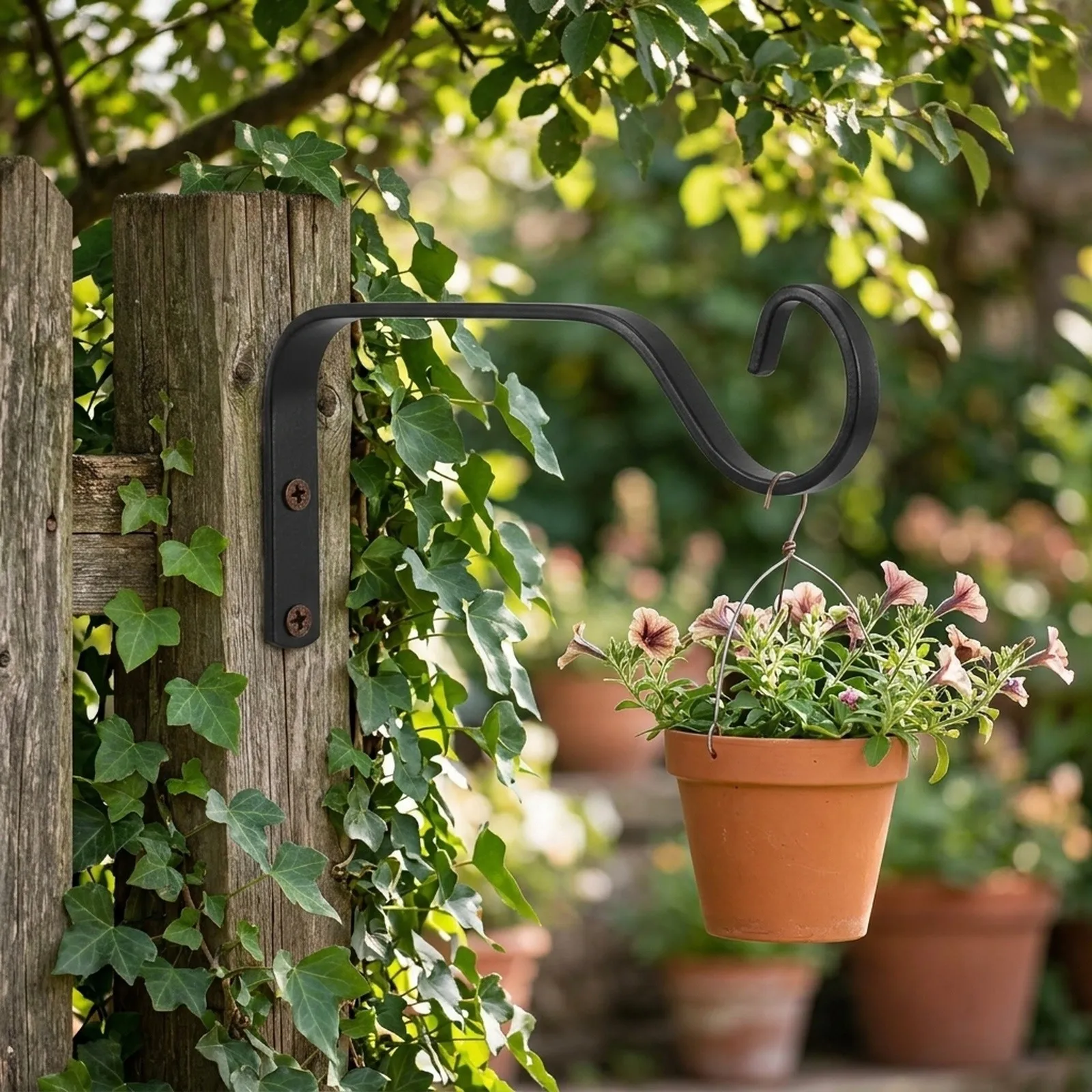 Practical Useful Flower Pot Hook 1/2PCS 185*84mm Basket Black Brackets Decor Hanging Hook Plant Decoration  Practical