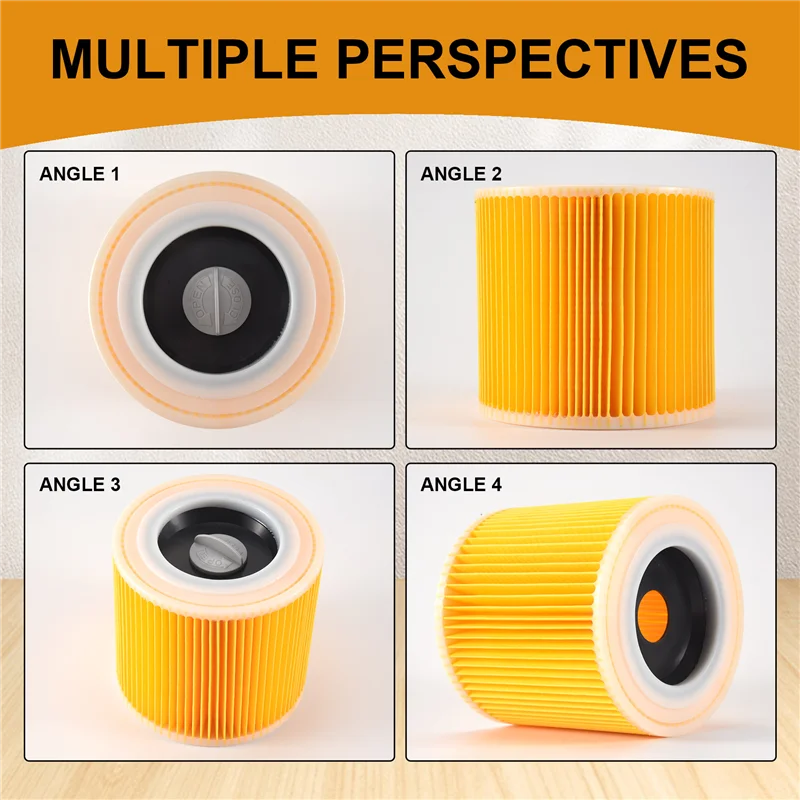 ABKR-エアダストフィルター交換ケルヒャー WD2250 WD3.200 MV2 MV3 WD3 掃除機カートリッジ HEPA フィルター部品