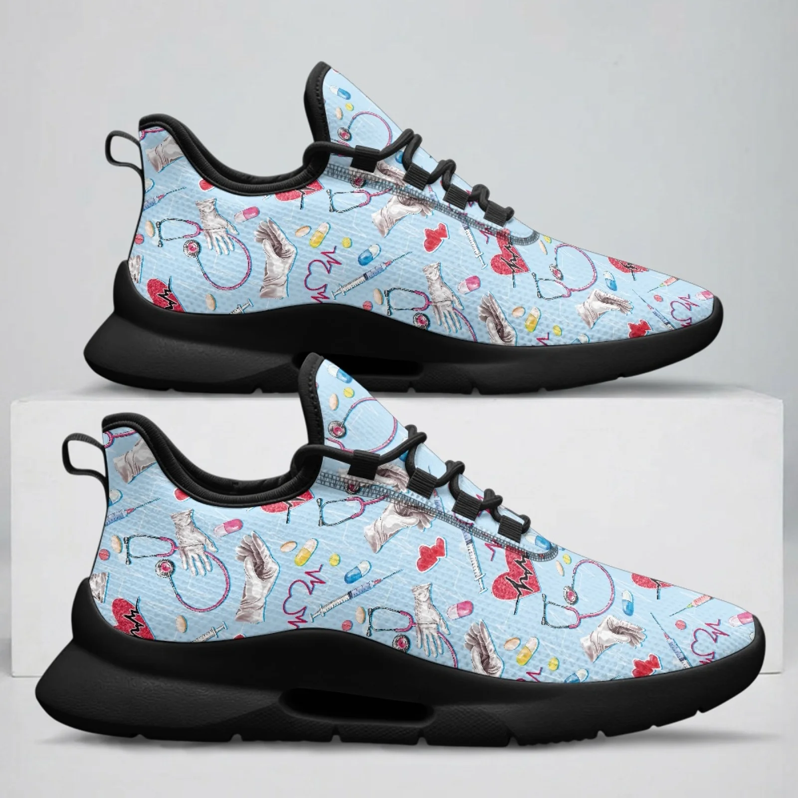 PENSTROLL Medical Print Lightweight Stylish Footwear for Men Outdoor Hiking, Versatile Walking Shoes