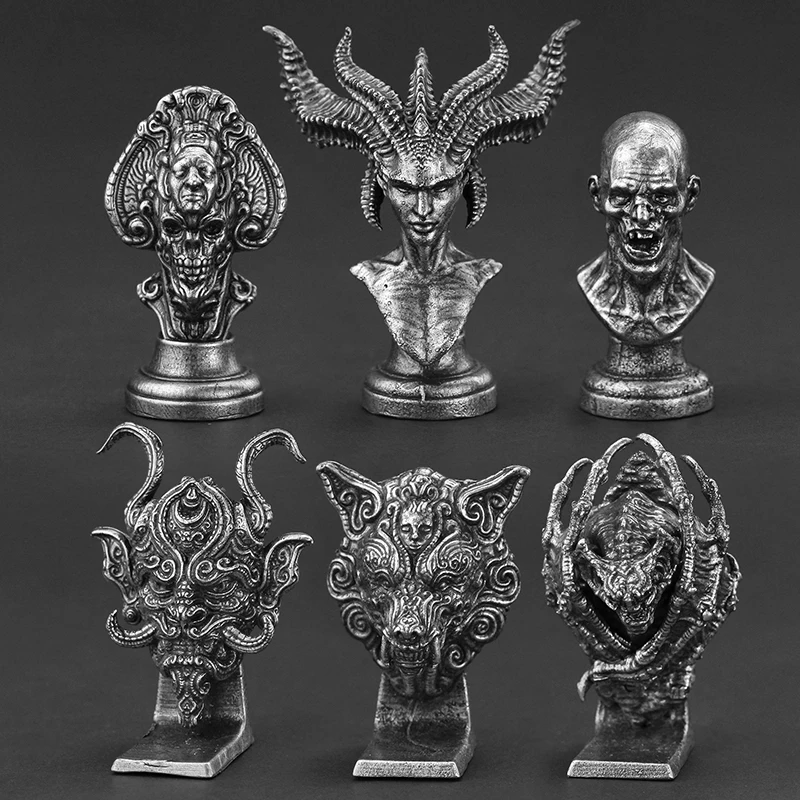 Dark Style Statue Lilith Bust Model DIY Coloring Figurines Copper Mini Figurines Decoration Crafts Gifts Collection Ornaments