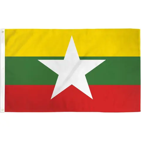 폴리에스터 미얀마 국기, 100% 직접 배송