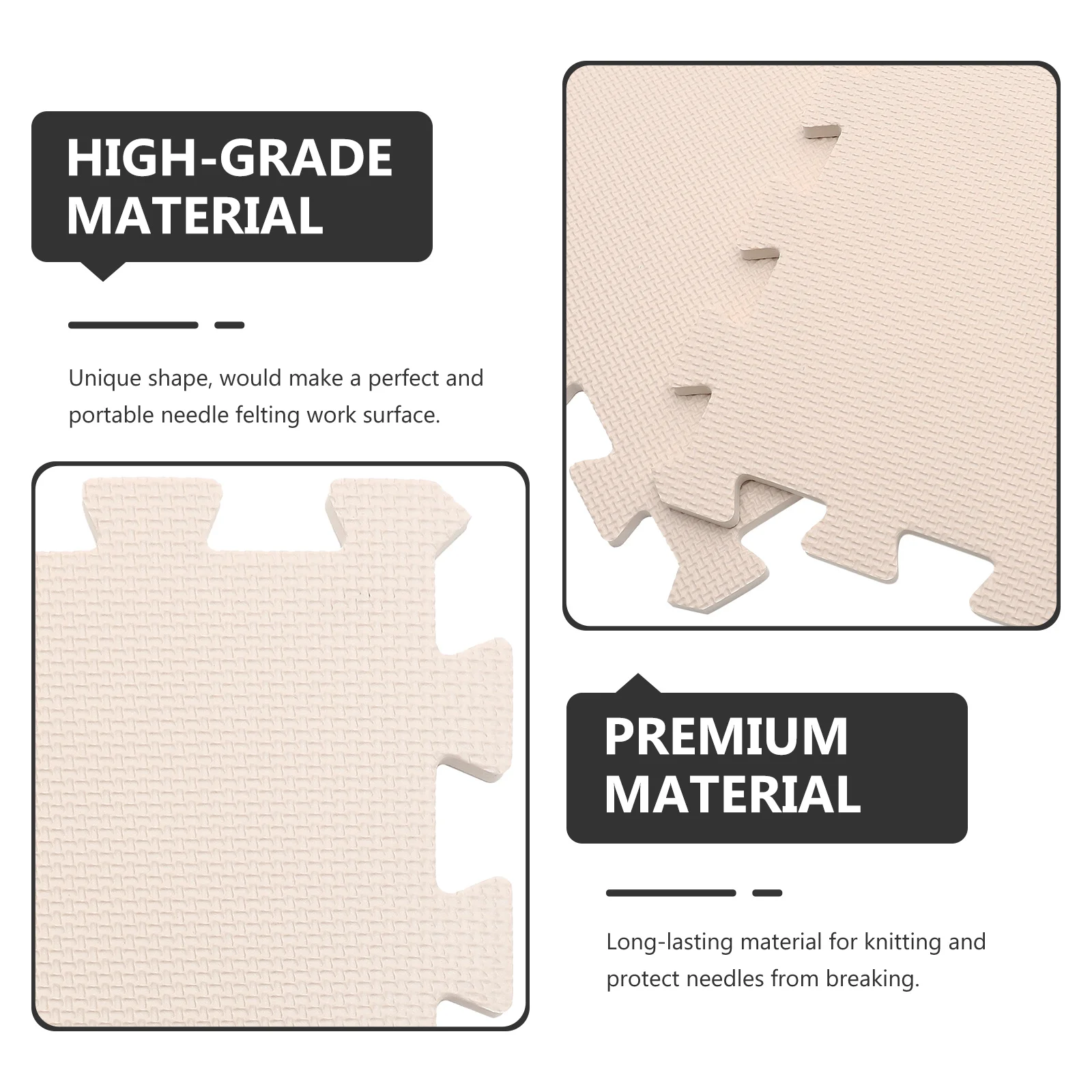 

9Pcs Crochet Blocking Board Compact Design Versatile DIY Felting Crafts Work Surface Knitting Blockers Blocking Board